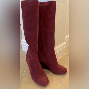 Cole Haan Nike Air Suede Wedge Cora Boots